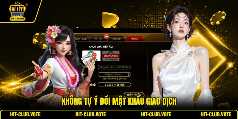 Không tự ý đổi mật khẩu giao dịch