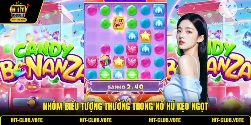 Nhóm biểu tượng thưởng trong nổ hũ Kẹo Ngọt